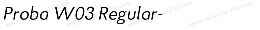 Proba W03 Regular字体转换
